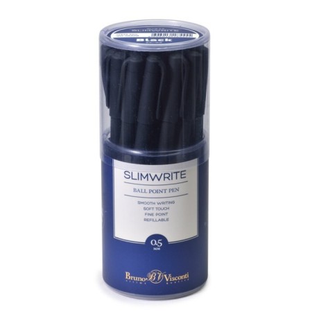 Ballpoint pen Slimwrite. Black, blue rod, node 0.5 mm-6