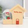 Souvenir Polystone Water Ball Light/for pens "dog at the booth" mix 13x7x17 cm