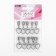 Automatic castle for metal zippers, No. 3, decorative, 10 pcs, Nickel color