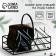 Ceramic set for spices on the metal stand “Line”, 2 pcs, the color is white-black