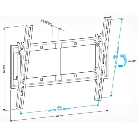 Holder LCD-T4609, up to 60 kg, 32-65 ", wall, tilt, black-1