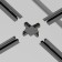 Connector X-shaped for the built-in track system Technical tra002CX-11B, 13x13x2 cm, black color