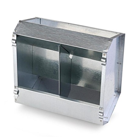 Bunker feeder for rabbits 2 sections Metal 235 mm without cover