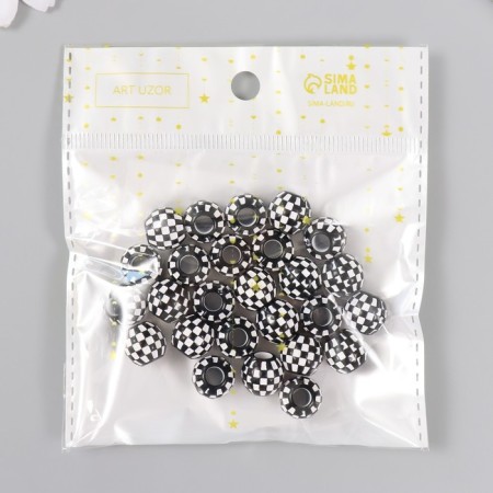 Beads for creativity plastic "Chess ball" d = 1.1 cm set 20 g-2