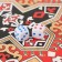 Wooden backgammon large, board game "Green Pattern", 60 x 60 cm, with checkers