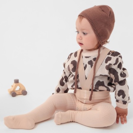 Jumper knitted baby I "leopard" Growth 98-104 cm-3