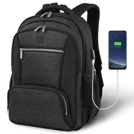 Brauberg Functional backpack with a laptop department, 2 compartments, USB port, "Secure", 46x30x18 cm, 270751