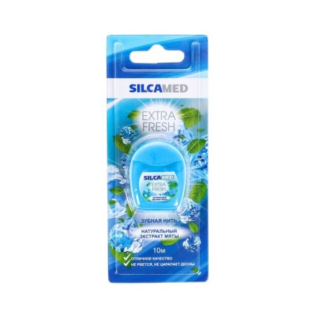 Silcamed Extra Fresh tooth thread, 10 m-3