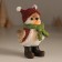 Souvenir Polystone "A bird in a vest, a knitted hat with pompons" 6x10.5x12 cm