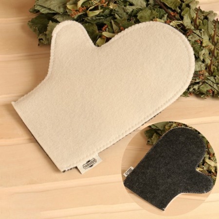 Mitten for the bath combined