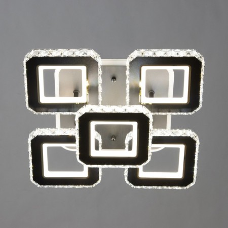 Luer with PDU "Mia" 5XLED 150W 3000-6000K RGB black 38x38x14cm-1
