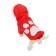 Jacket with hood and fur, size XS (Osh 22, OG 32, DS 20 cm), red