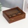 Casket wood for clock 3 divisions and jewelry "Cinnamon" 7.4x18x22 cm
