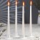 A set of antique candles, 2.2x 30 cm, 4 pieces, pearl metallic