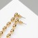 Earrings Metal "Beads" rice, color gold