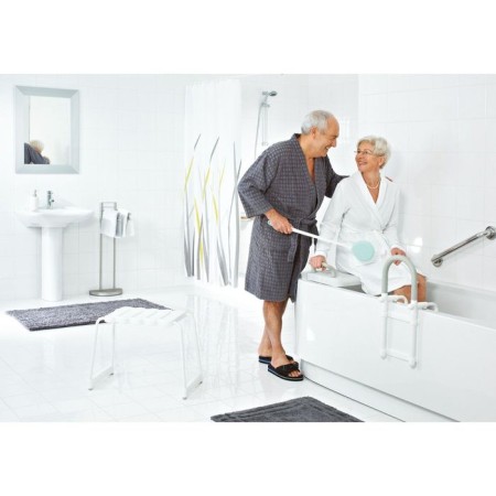 Sitting with a handle in a bath, white color-1