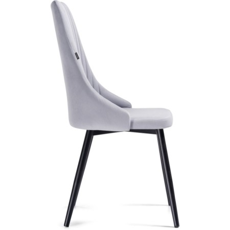 SHEET on the metal frame Narayan Velutto 49 metal/velor, black/gray 47x54x98 cm-2
