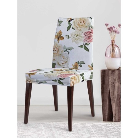 Case for the chair "Pastel roses and lilies", decorative, velor