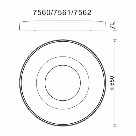 Ceiling light Mantra Coin, Led, 6000lm, 2700-5000k, 70 mm, black color-2