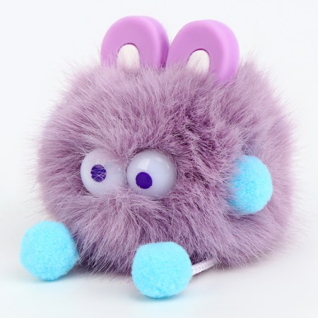 Soft toy "Fluffy with ears" on the key fob, 10 cm, color mix-1