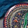Menzhitsa Rishtan ceramics "Flowers", 32 cm, 2 section, blue