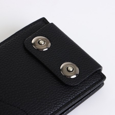 Male purse on a magnet, black color-4