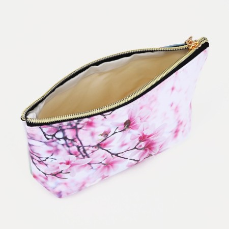 Cosmetic bag with lightning, white/pink color-2