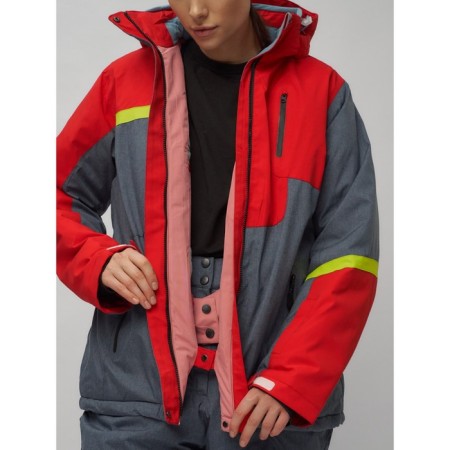 Ski suit female, size 60, red color-4