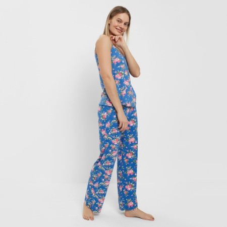 Female pajamas (T -shirt, pants) Indigo color, size 46-4