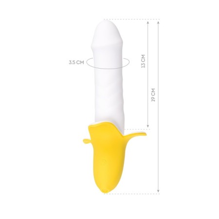 Jos B-Nana pulsator, silicone, 19 cm, white color-8
