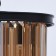 Goslar chandelier, 3x60W E14, black color, gold