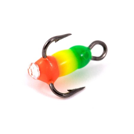 The hook-three Yaman "Traffic Light" with the eye, size 18 int, fluorescent color, 5 pcs.-1