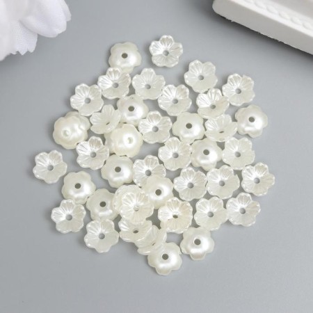 Beads for creativity plastic "forget -me -not" pearl set 40 pcs 0.6x0.6 cm-2