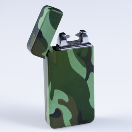 Electronic lighter in a gift box, arc, usb, khaki color, 3.5 x 7 cm-1