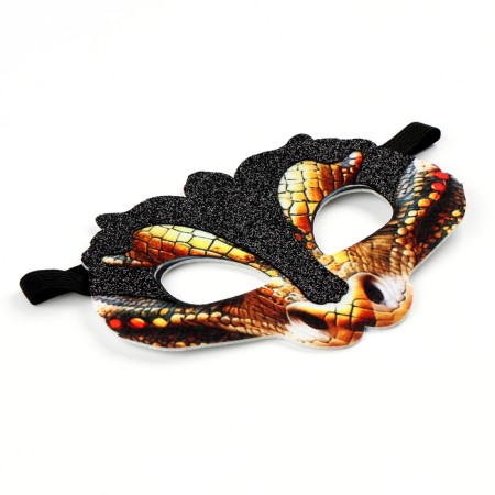 New Year! Carnival mask "Mysterious snake" with black spitters-3