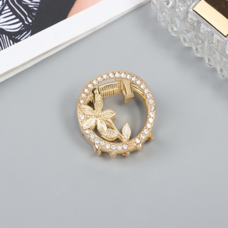 Hair crab "Florence" classics, 3.5 cm, gold-1