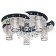 Economic light lamp 5235/5+1bk+CR WT RC WTLED, E14 5x40W, Color Chrome, Black