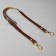 Genuine leather bag, adjustable, with carbines, 60 ± 2 cm × 1.2 cm, brown color/gold