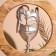 Interior souvenir in the wooden ring "Mask" 30x8x33 cm