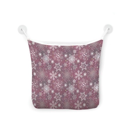 Organizer in a bath on suction cups “Bright snowflakes”, for storing toys and trifles, size 33x39 cm-2