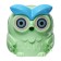 Mechanical sharpener with a container of an owl light green