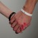 Silicone bracelets "Demetrons" yes/no, the color is black and white, 18-20 cm