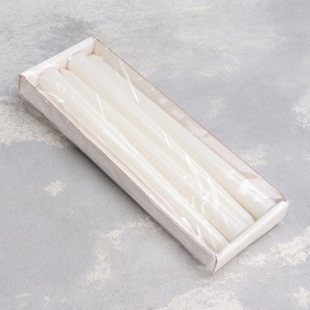 Assk -tank candles, 4 pcs, 2.2x25 cm, lacquered white-3
