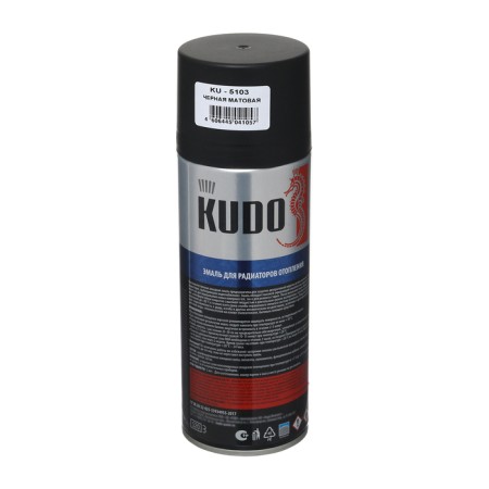 Enamel for Kudo heating radiators, black matte, 520 ml KU-5103-1