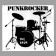 Plastic sticker interior black "drum installation" 57x58 cm