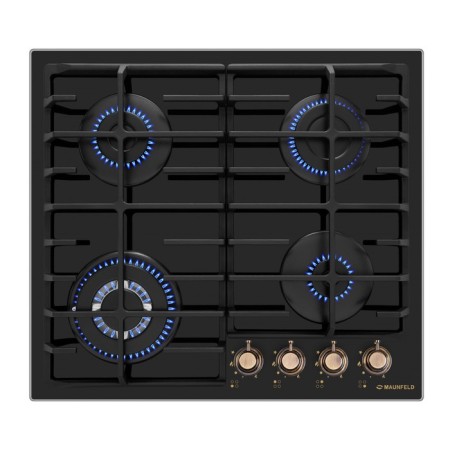 Hlect surface Maunfeld EGHG.64.63CB.R/G, gas, 4 burners, black