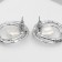 Earrings with pearls "bead" double circle, color silver