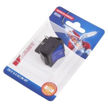 Klavima switch 250V 16A (4C) On -OFF blue with backlight (RWB-502, SC-767, IRS-201-1) Rexant-3