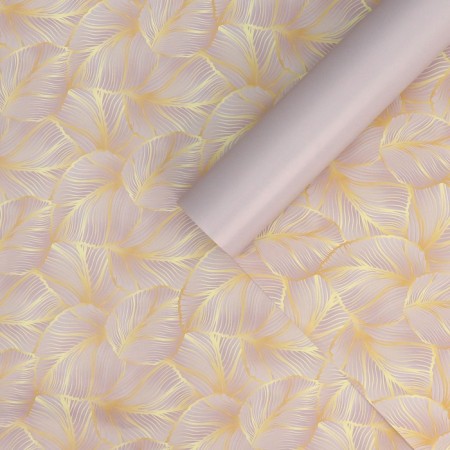 Paper packing gloss double -sided "golden leaves", 70 x 100 cm-1