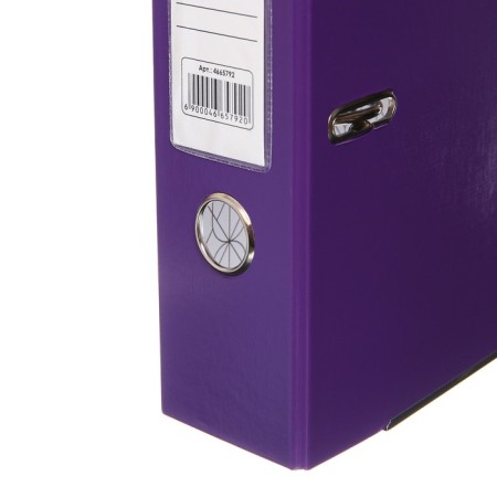 A4, 75 mm, calligrata, PVC, embossing "flax", metal edging, pocket for a spine, collection, purple, mix-3